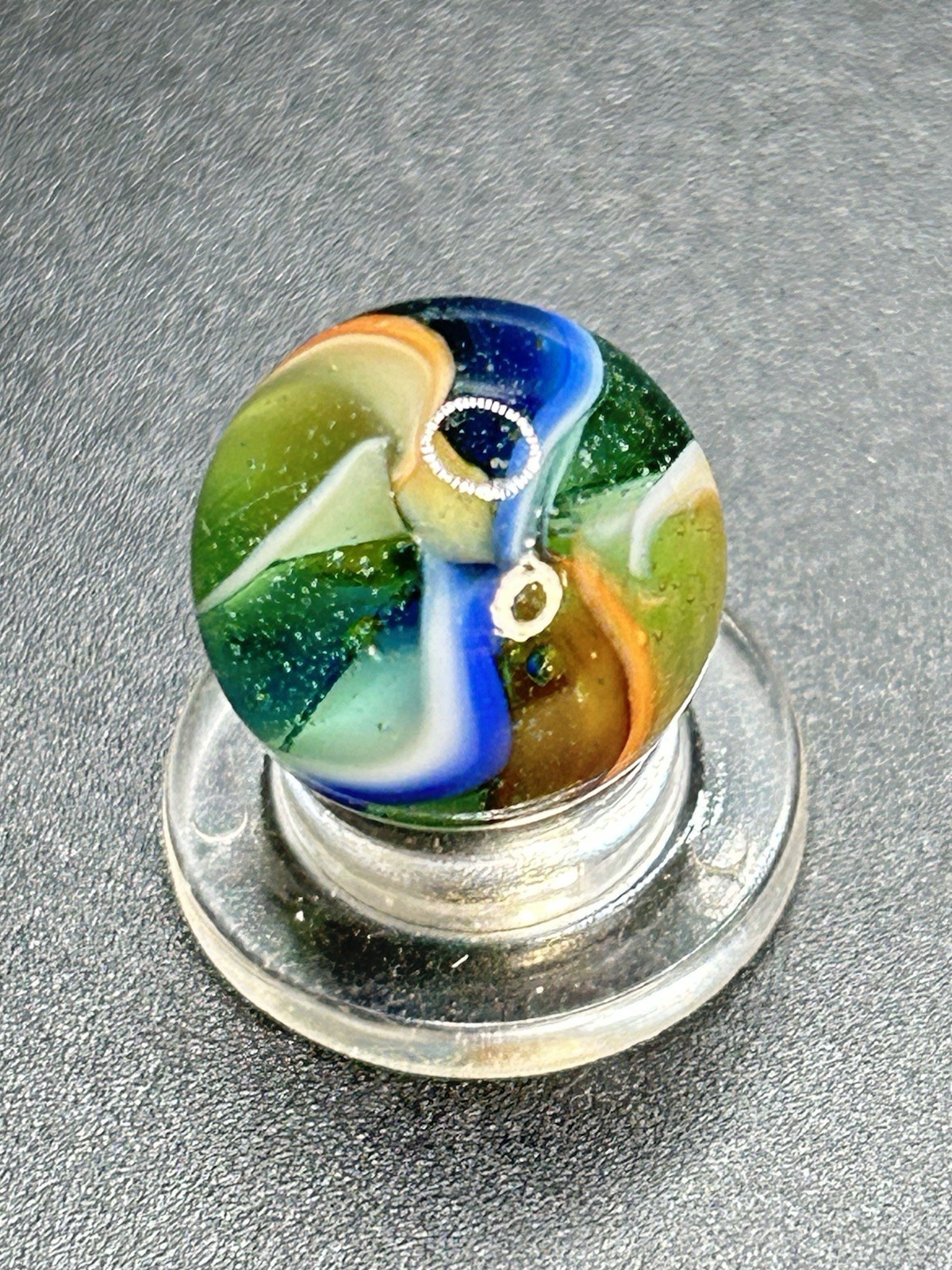 6 Ribbon Peltier Clear Base NLR Marble Peltier NLR Marbles 0.591”