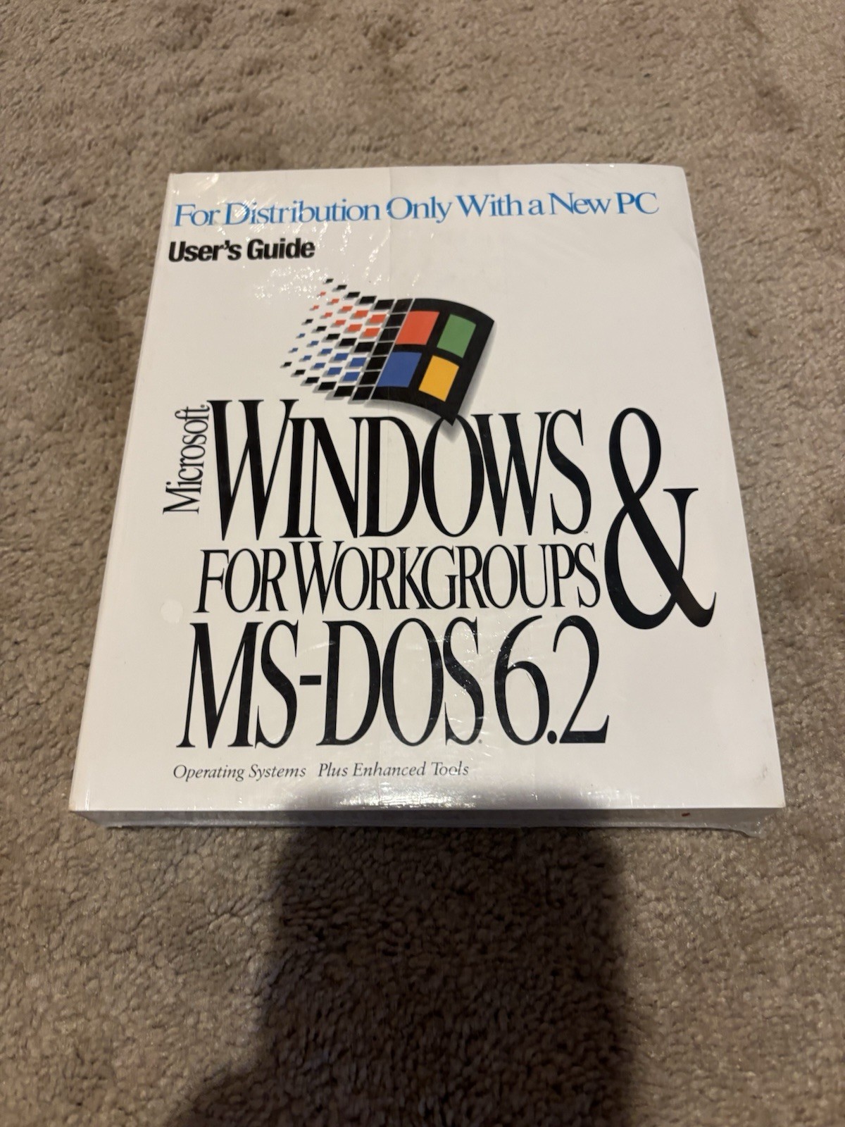 SEALED Microsoft Windows  Workgroups & MS-DOS 6.2 PC User's Guide COA RARE
