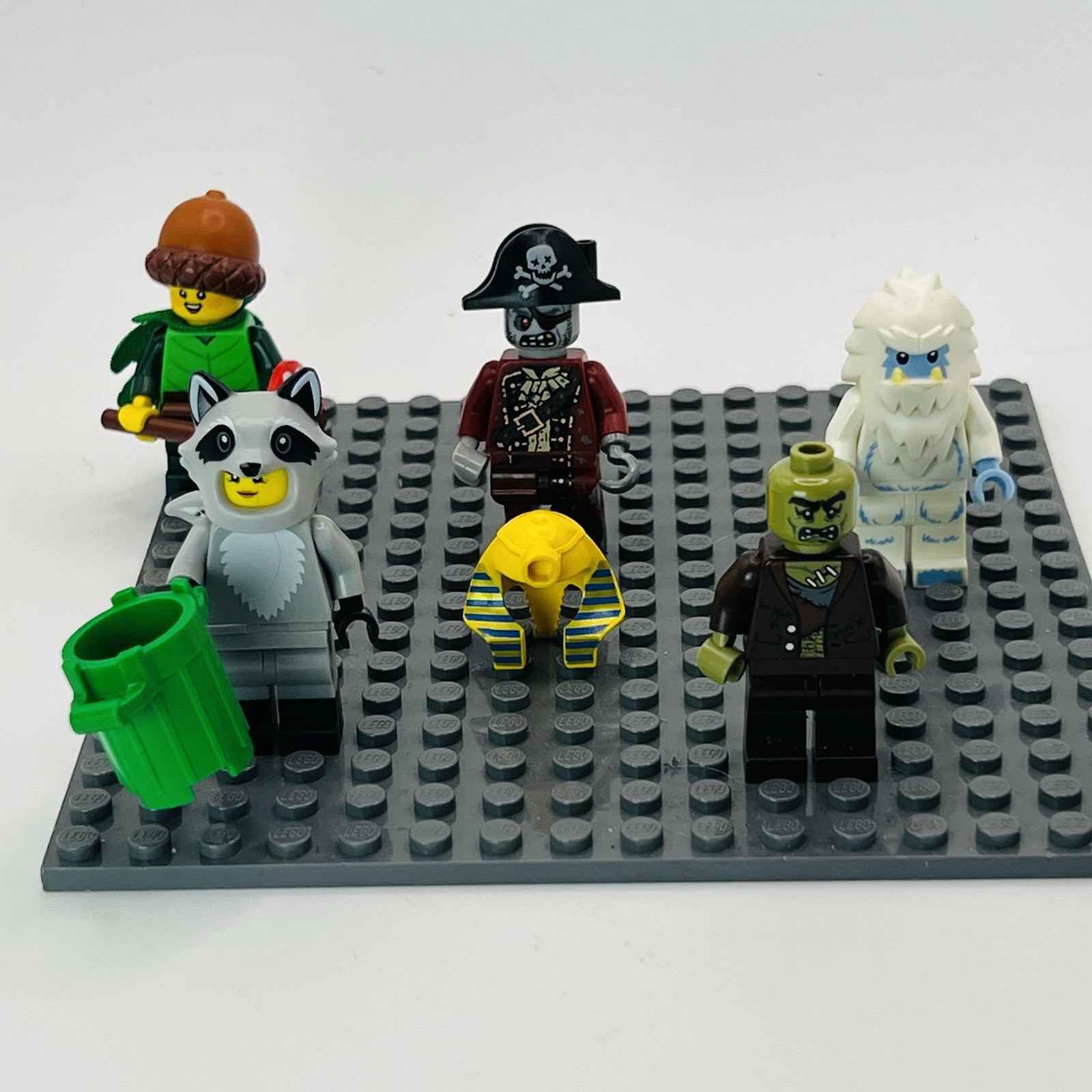 LEGO Minifigure Lot Yeti Raccoon Costume Guy Zombie Pirate Frankenstein Monster