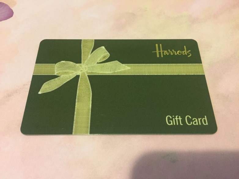HARRODS ( UK ) Gold Ribbon Bow on Green ( 2006 ) Gift Card ( $0 )