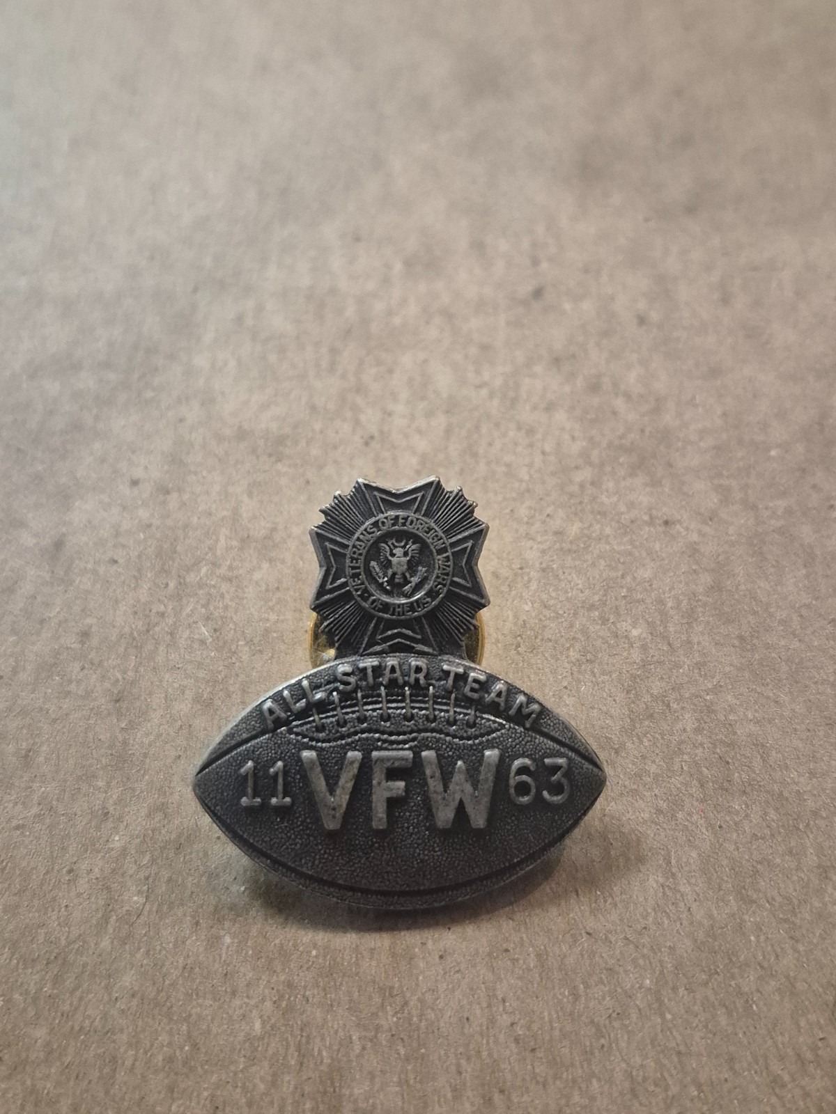 1963 Army Navy Marine VFW Veterans of Foreign Wars Football All Star Pin JP329