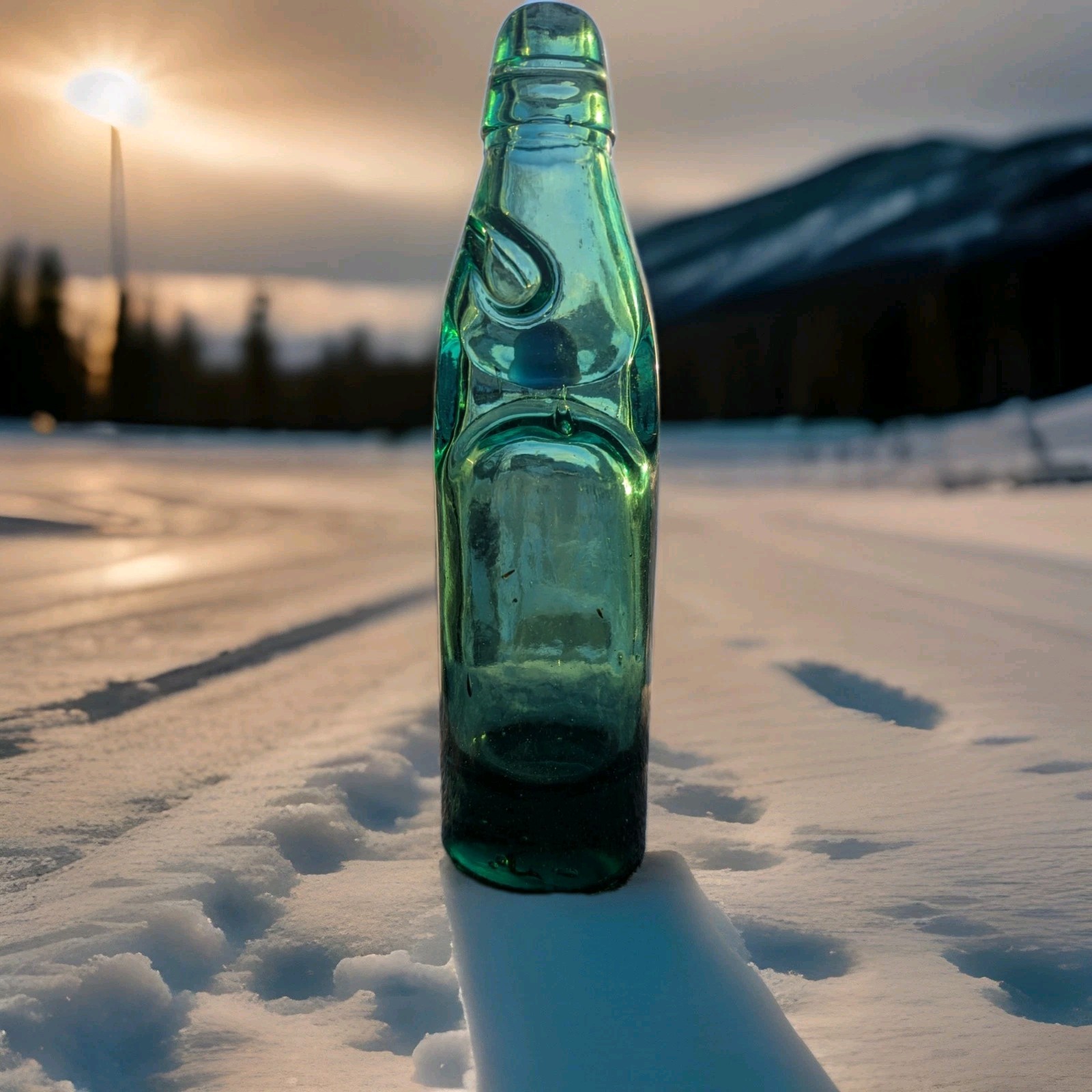 Victory Codd Neck Marble Glass Soda Pop Bottle 1890-1930 Antique