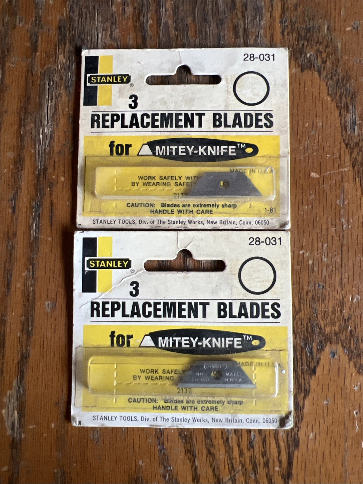 Stanley Replacement Blades 3 Pack For Mini Box Cutter 28-031 Quantity 2