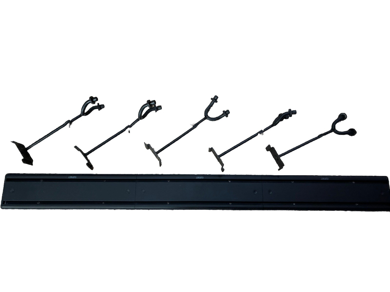 LEKATO Guitar Wall Mount Hanger, Aluminum Rack Holder with 5 Adjustable Hangers