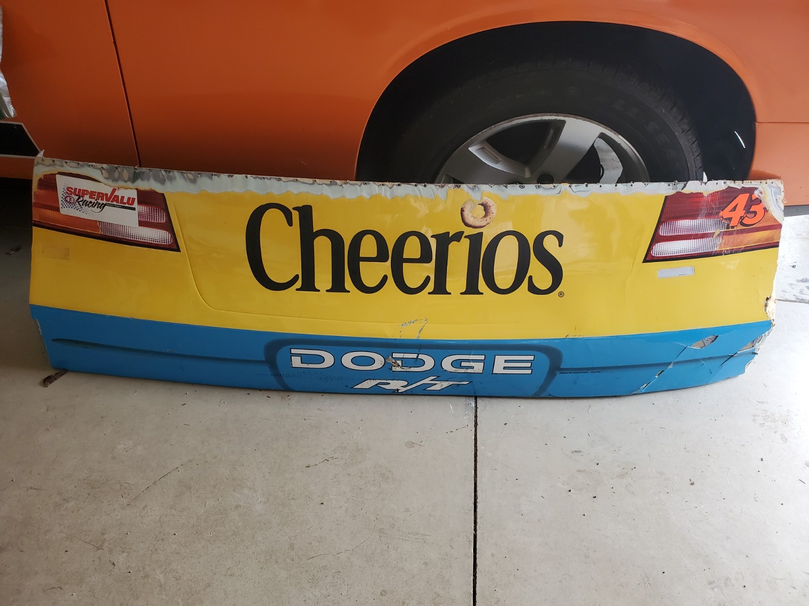 Bobby Labonte CHEERIOS #43 Race Used Bumper Richard Petty Enterprises NASCAR