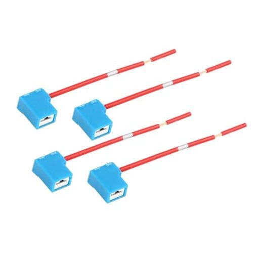 DC 12V H1 H3 Car Light Socket Ceramic Wire Harness Connector Durable Plastic 