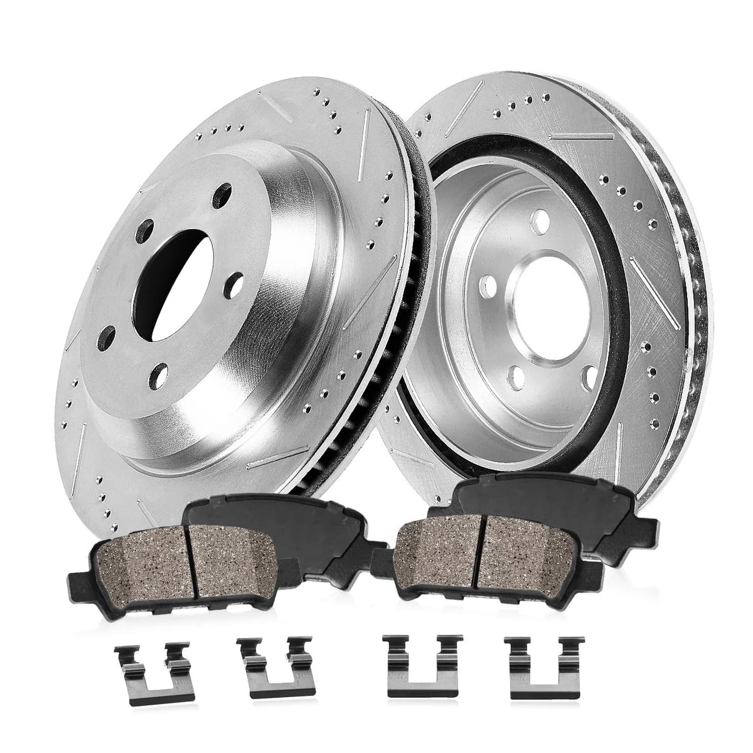 Callahan Brake Parts Rear Brake Kit For 2004 2005 2006 Ford E-150 Drilled and...