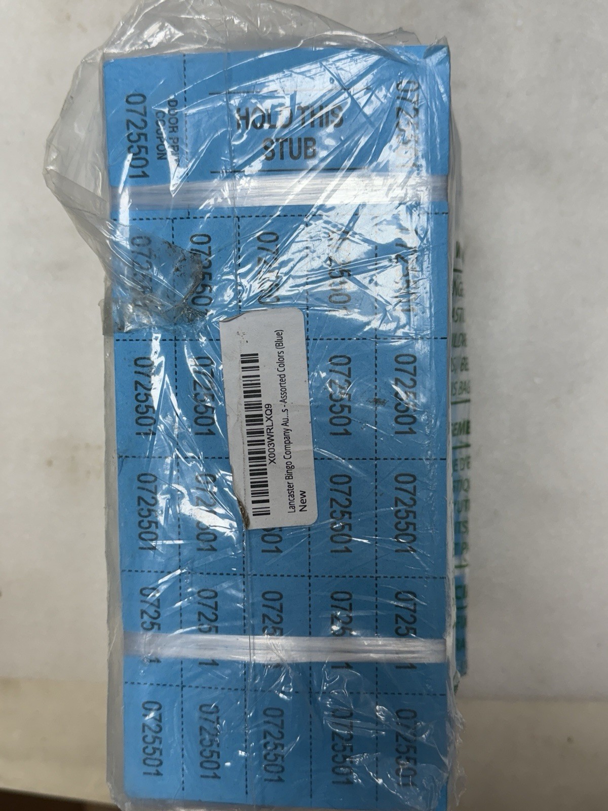 Lancaster Bingo company Auction Raffle Event Stub Tickets 1000 Sheets 25 Bid