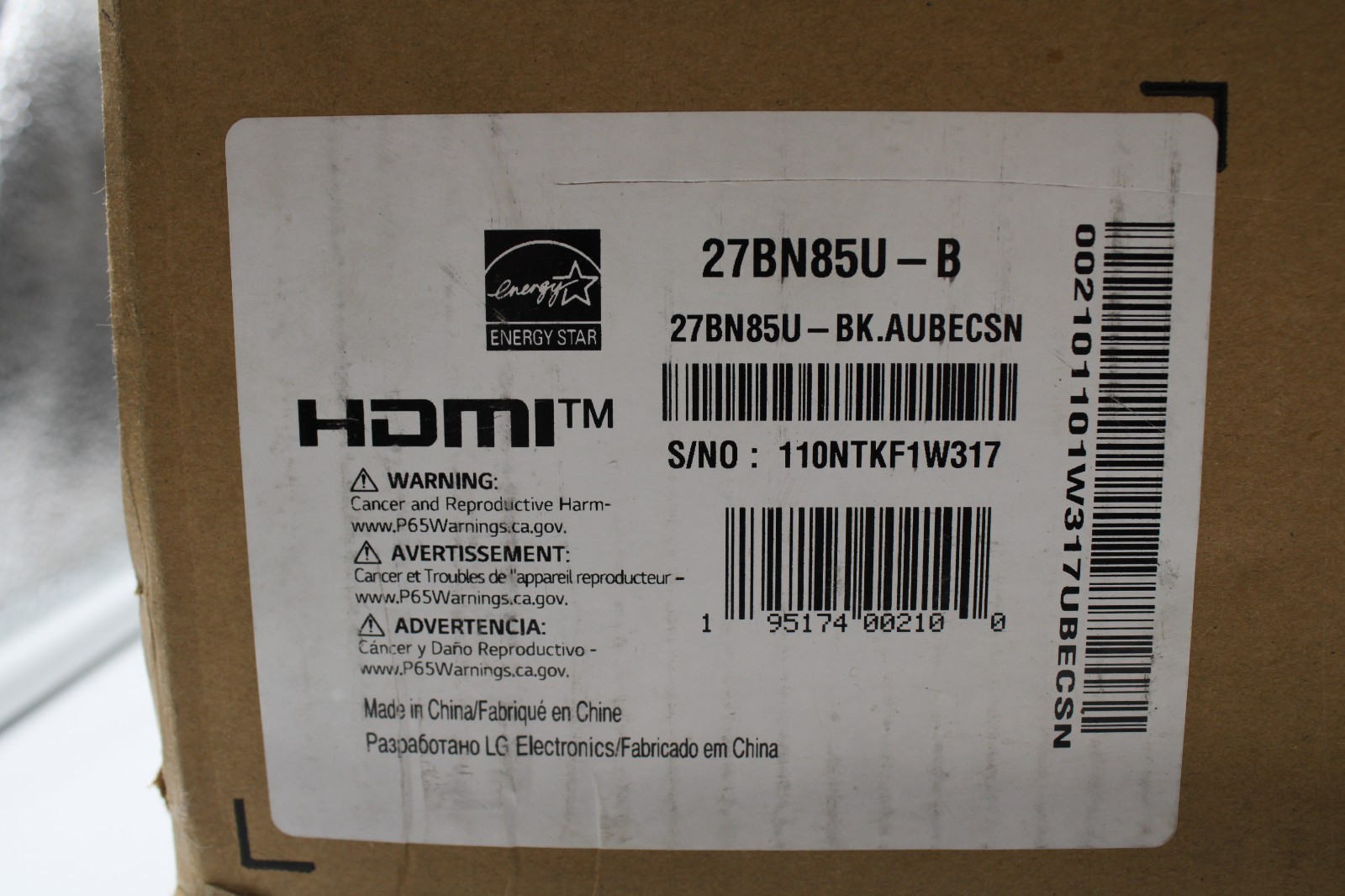 LG 27BN85U-B 27" 4K UHD IPS Monitor USB-C HDMI DisplayPort VESA w/ Stand