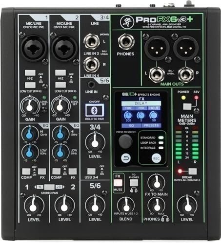 Mackie ProFXv3/v3+ Series, Professional Analog Mixer with USB, Onyx Mic...