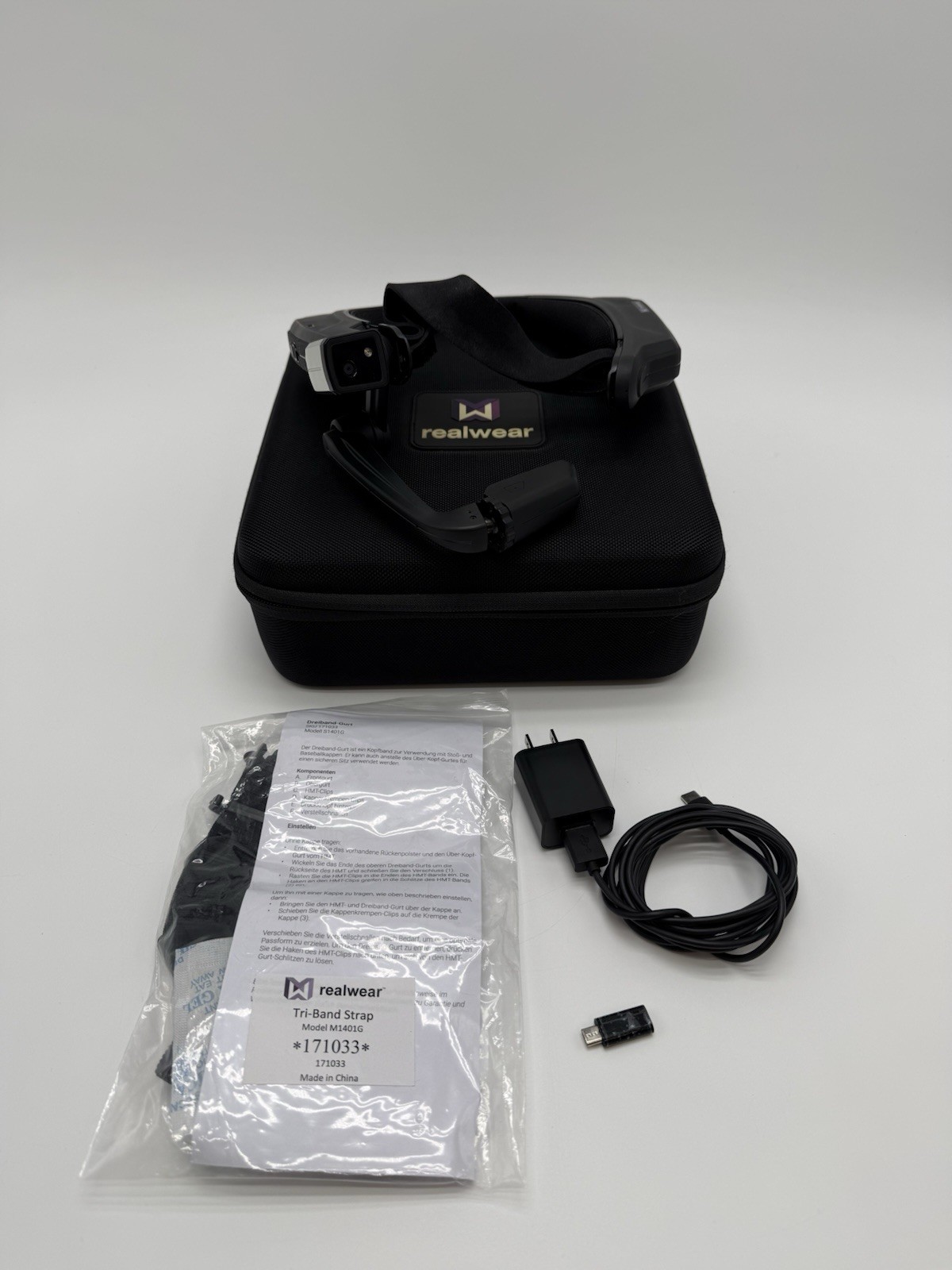 RealWear HMT-1 T1100G Hands-Free Wearable Computer and Case w/ Accessories