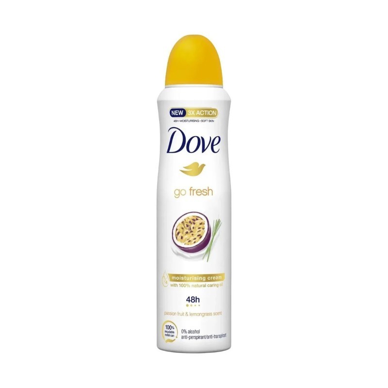 6x Dove Spray Deodorant Passion Fruit Moisturizing Cream 150ml Fresh Lot