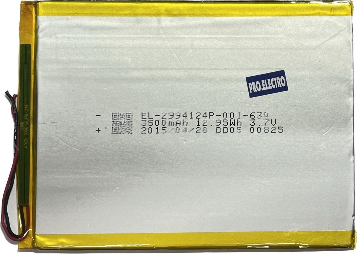 EL-2994124P-001-630 3.7V 3500mAh DD05 (95x125mm) Tablet Battery