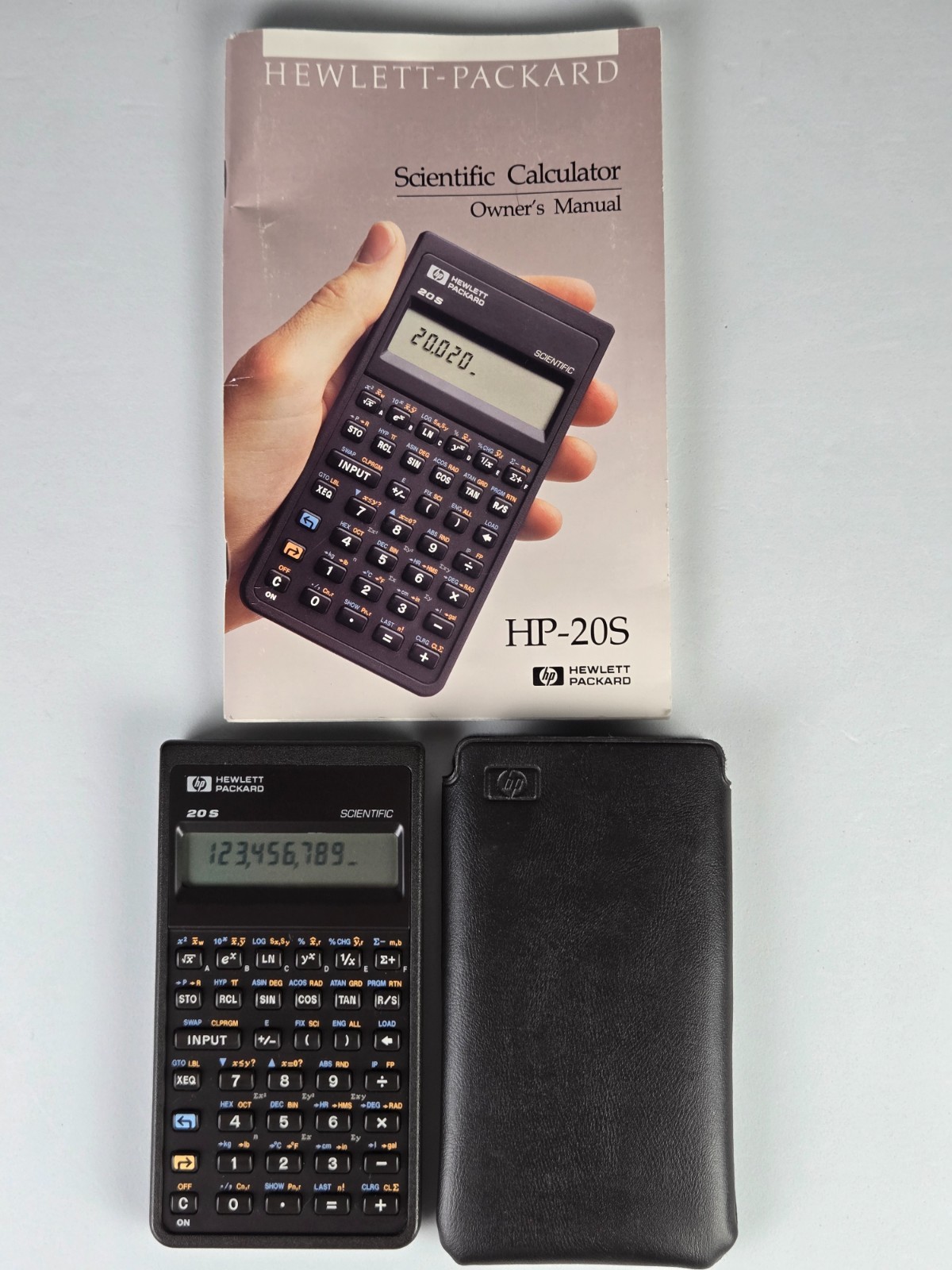 Vintage Hewlett Packard HP 20S Scientific Calculator w/ Case Works New Batteries