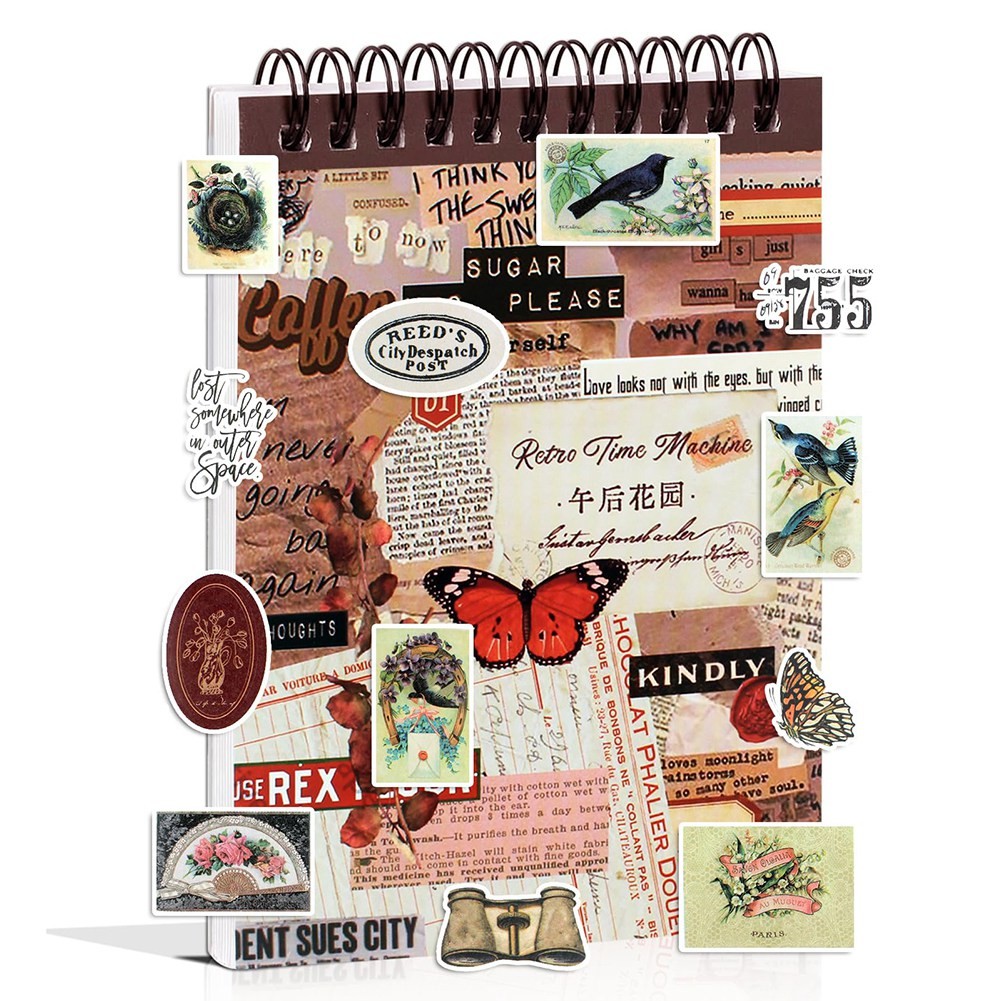 Junk Journal Supplies Precut Washi Stickers Book Stickers Book for8187
