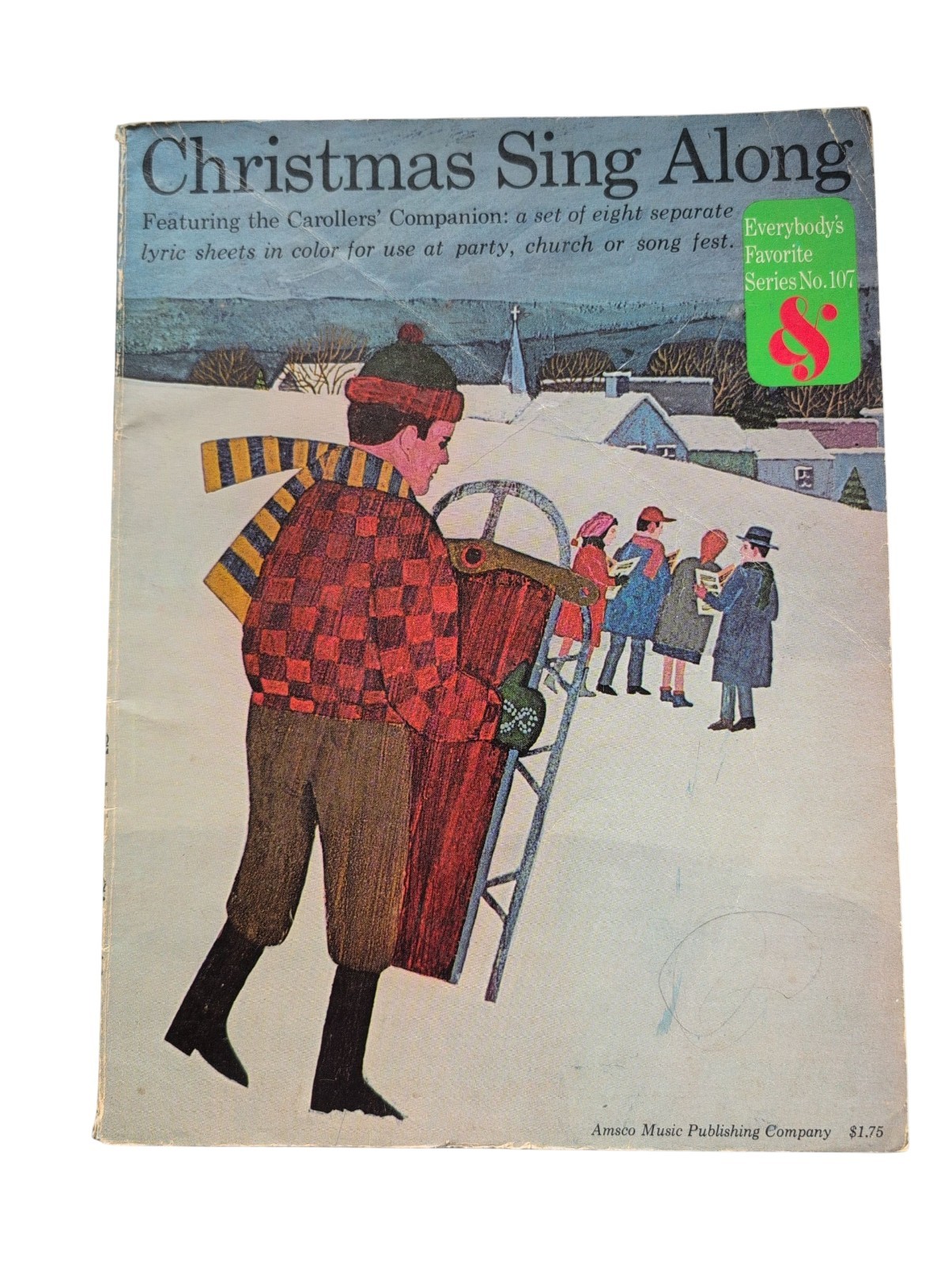 CHRISTMAS SING ALONG Sheet Songbook Everybody's Favorite Series #107 Amsco 1960