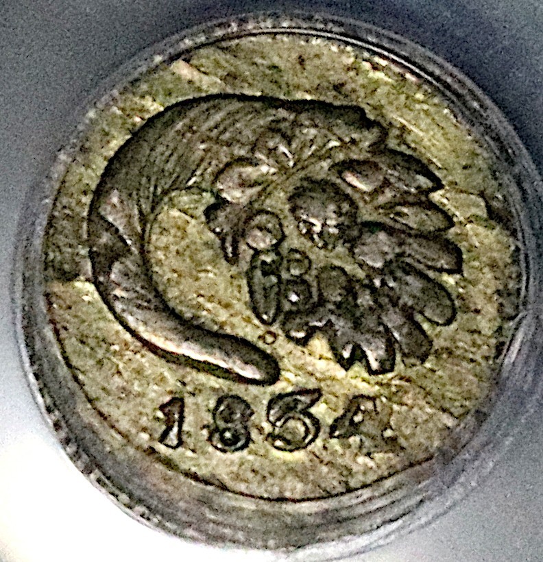 1834-P PCGS AU Colombia 1/4 Real Rare Popayan Mint Silver Coin (25080603C)