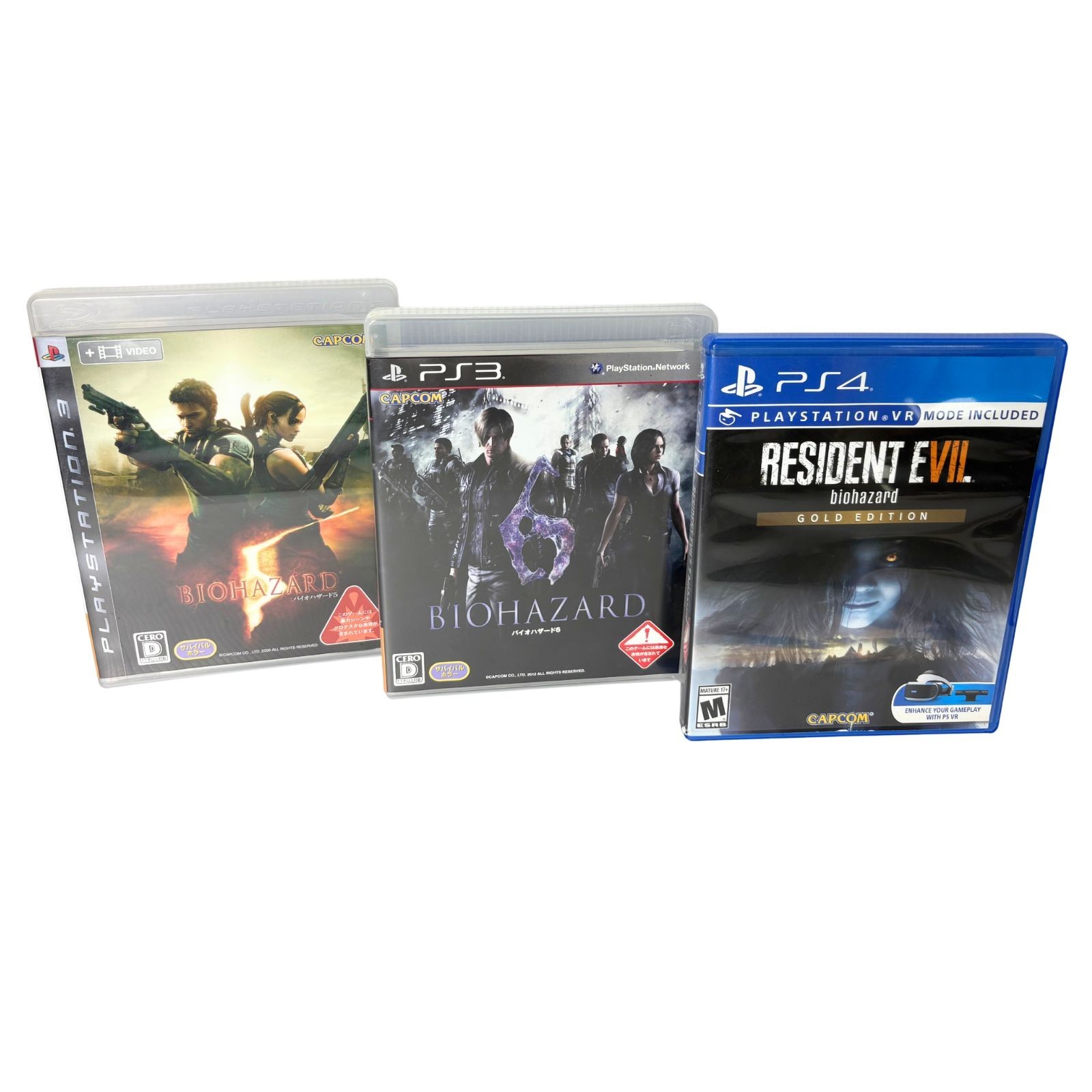 PS3/PS4 Biohazard Resident Evil Lot 3 BH5 BH6 BH7 Gold Tested Japan