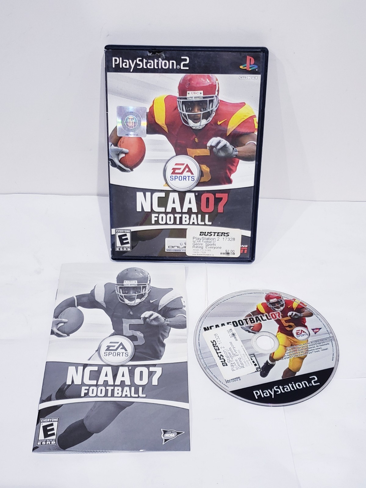 NCAA Football 07 (Sony PlayStation 2, 2006) With Manual TESTED