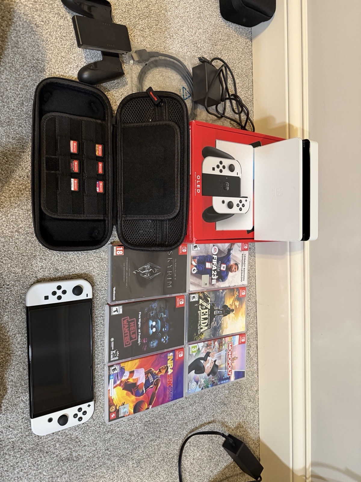 Nintendo Switch OLED Console with Accessories & Games