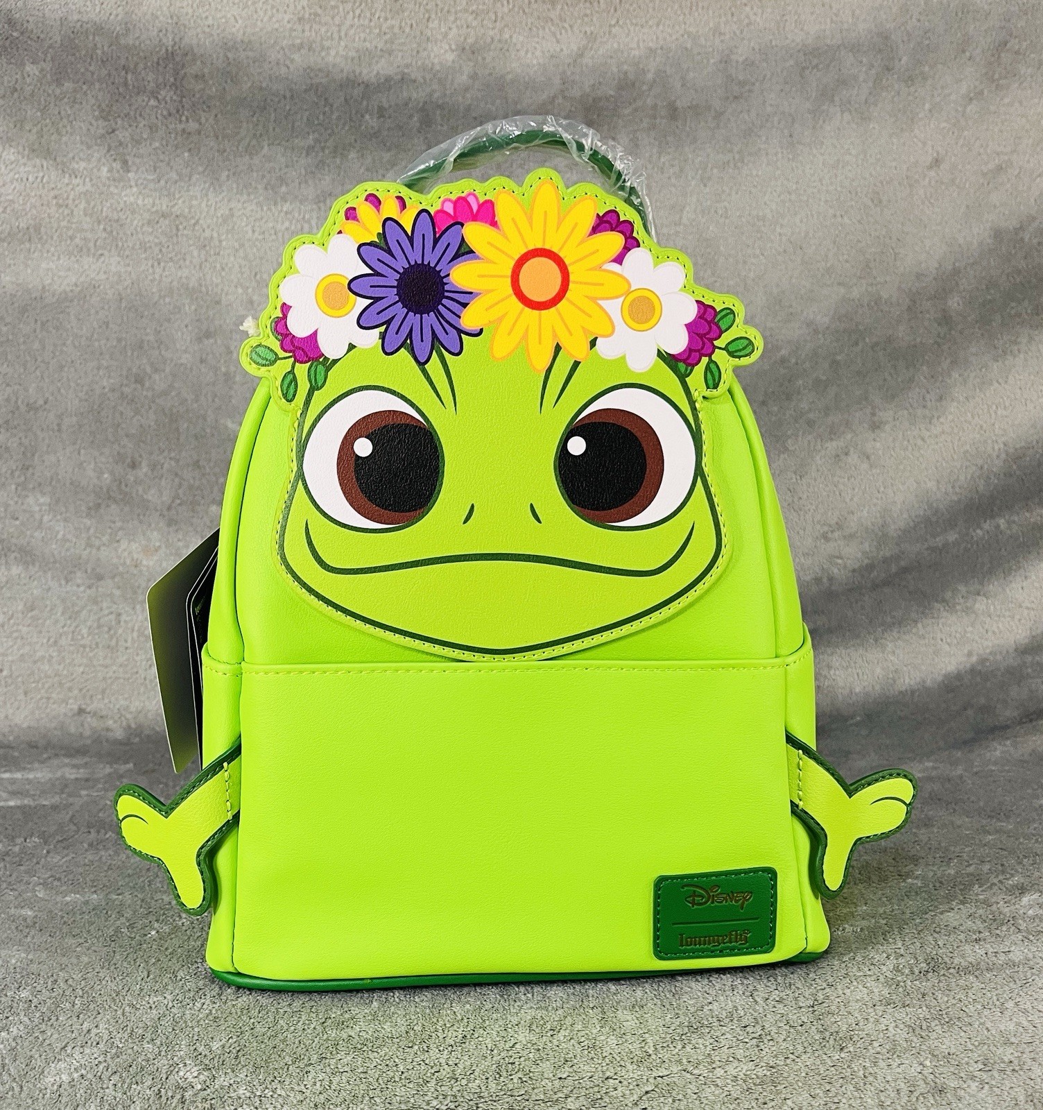 NEW Loungefly Disney Tangled Pascal Mini Backpack Flower Crown Cosplay Bag