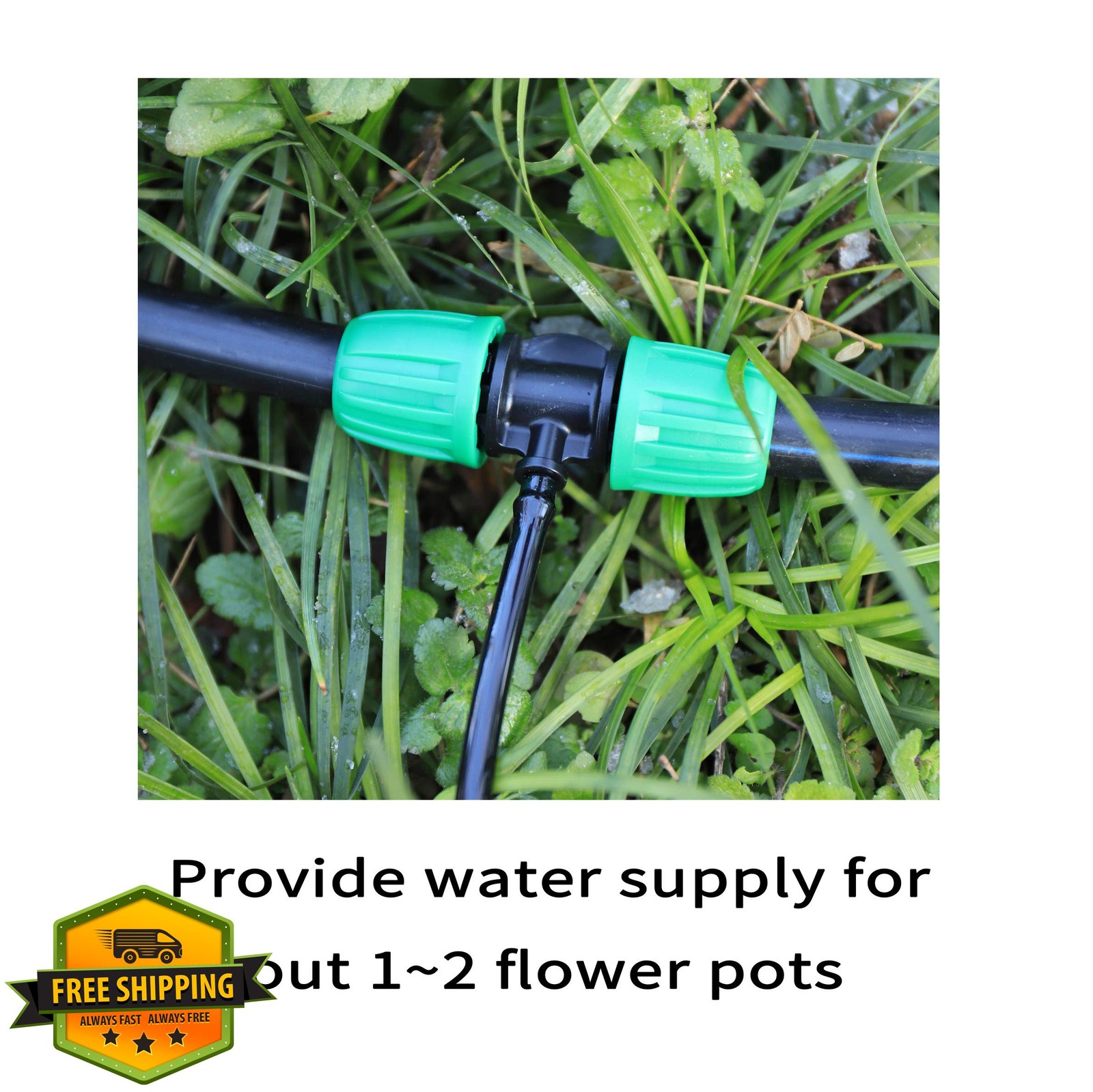 10x 1/2" to 1/4" Barbed Tee Connectors, Drip Irrigation Reducer 3-Way Splitter