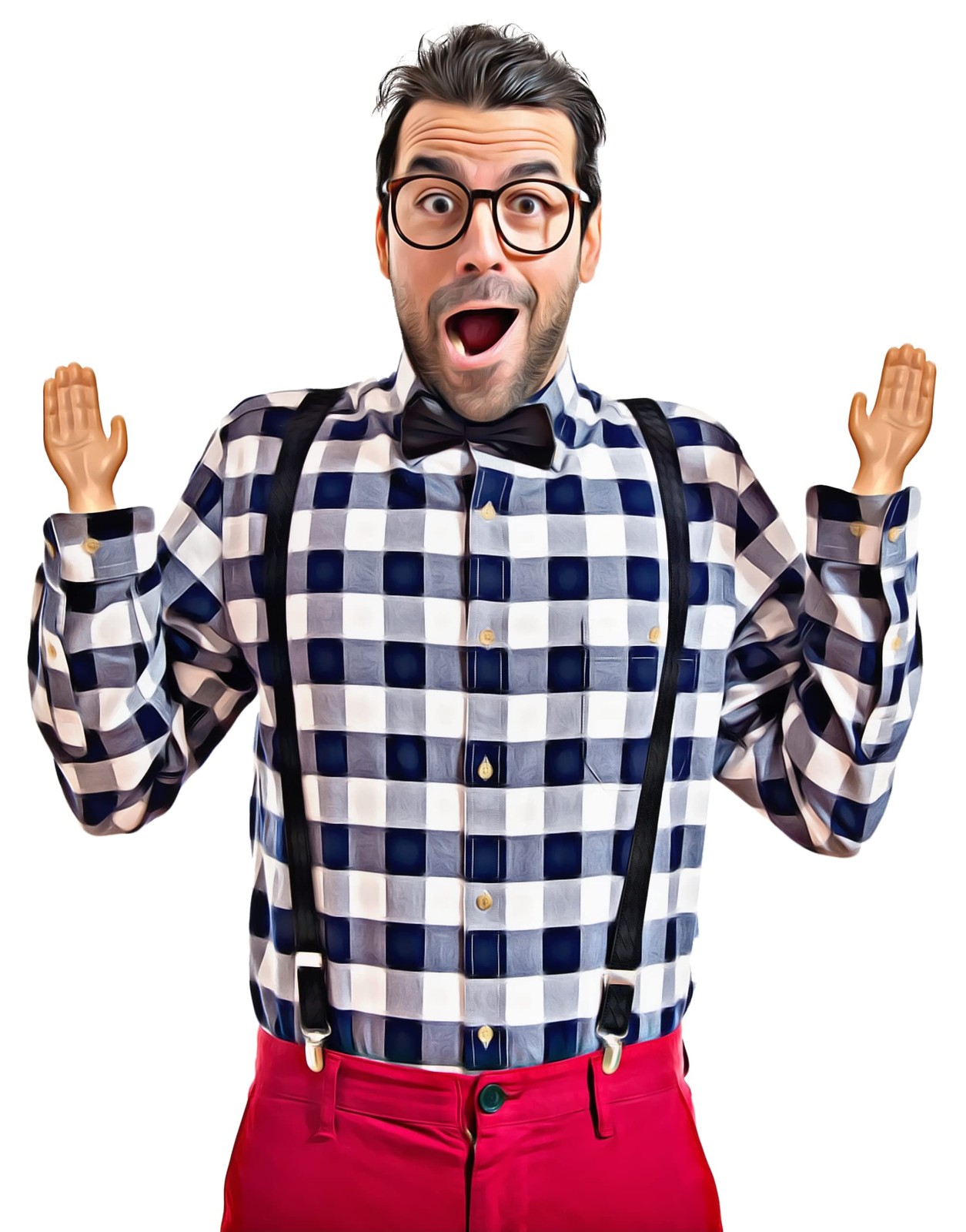 DR DINGUS Tiny Hands (1 Pair) - Mini Funny Finger Puppet Stick Hands