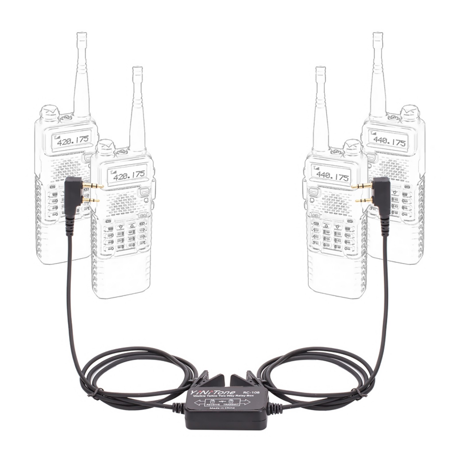 RC-108 Two Way K-Port Handheld Radio Relay Repeater Box for Motorola Kenwood