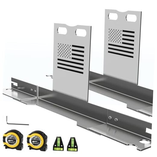 Heavy-Duty Wheel Alignment Tool with American Flag—No Caliper Removal Chrome