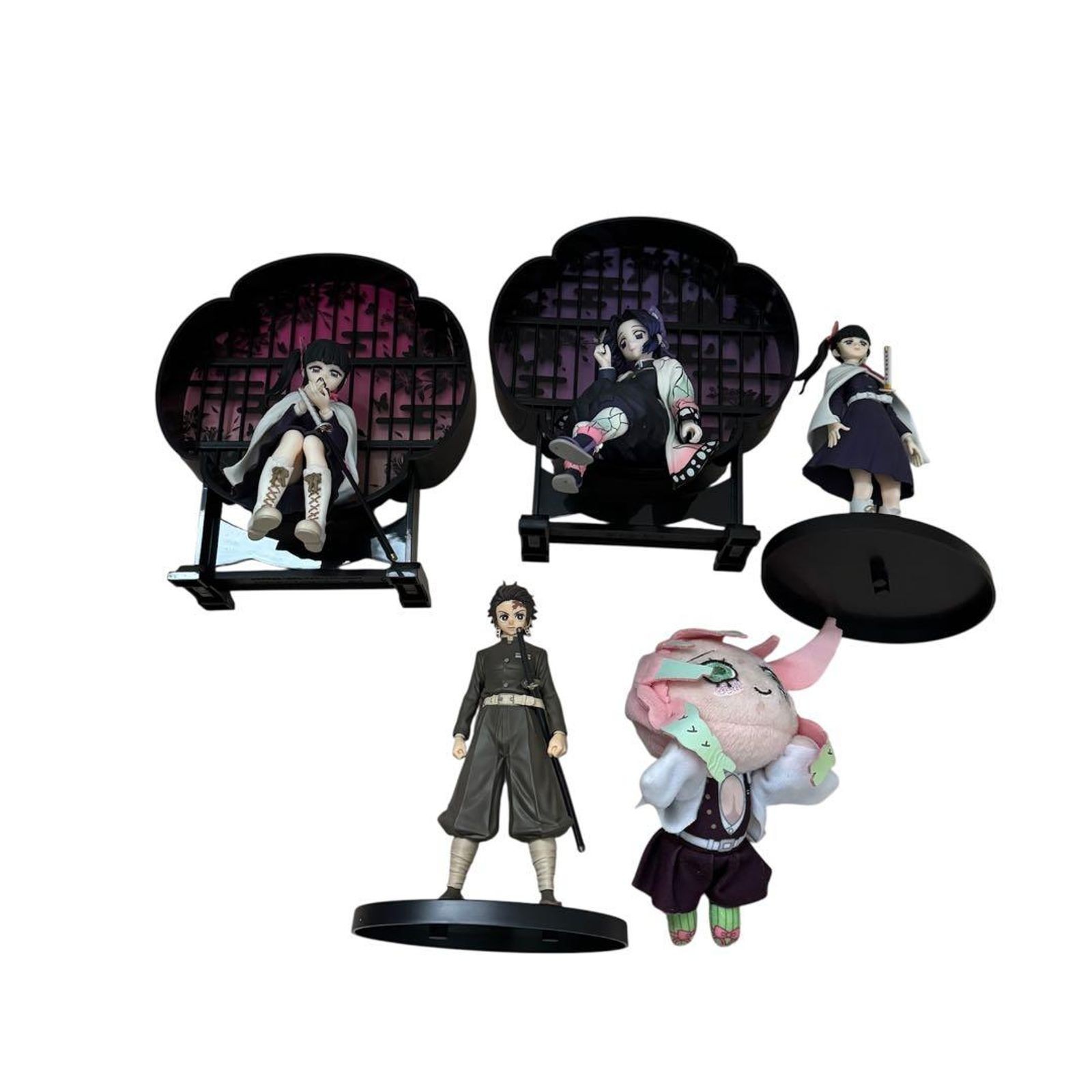 Demon Slayer Kimetsu no Yaiba Anime Figures Set + Plush Toy