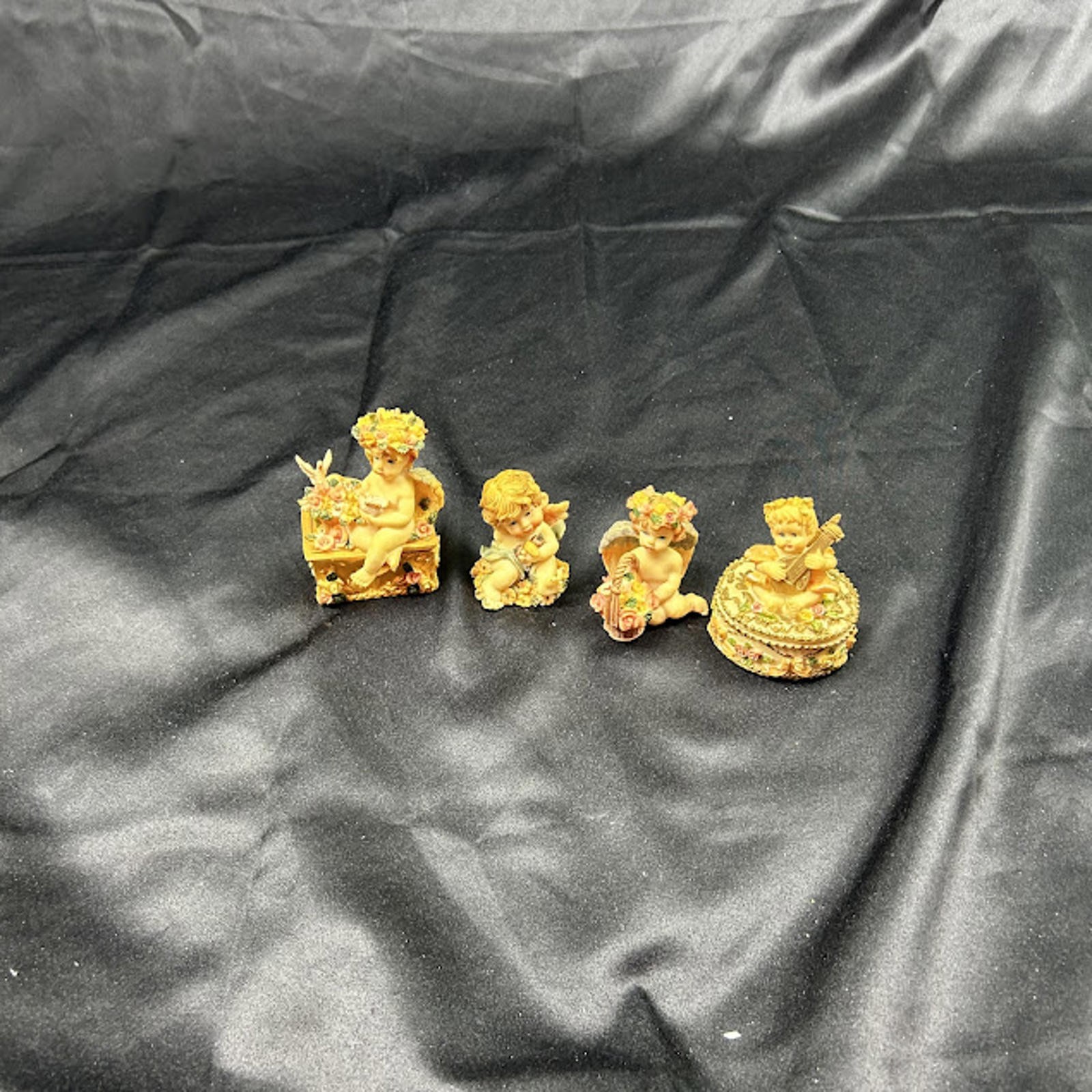 Little Angel Figurines & Trinket Boxes 4pc Set Cherub Angel Decor