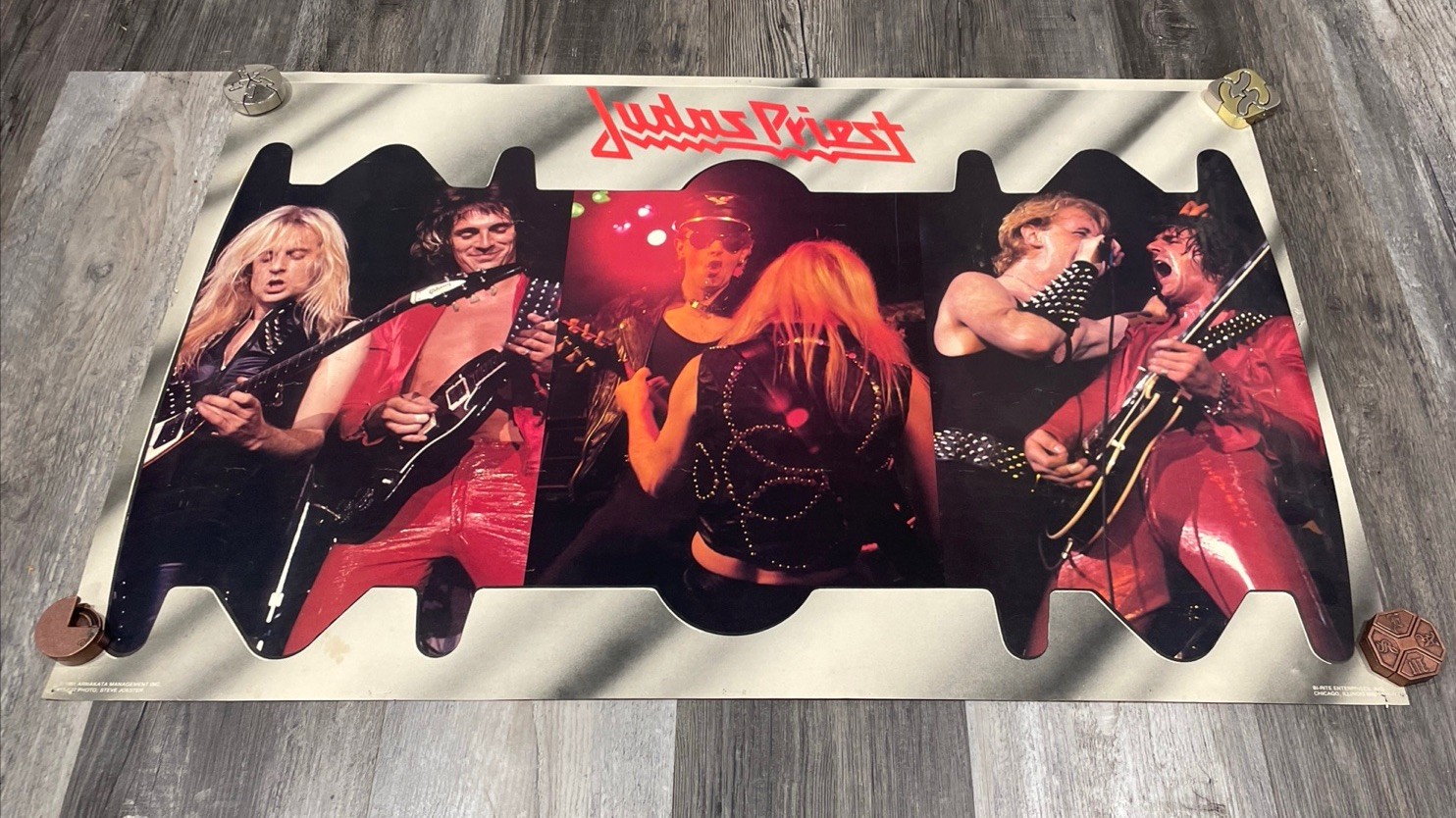 Vintage Judas Priest 1981 poster heavy metal 33.5" x 21.5"