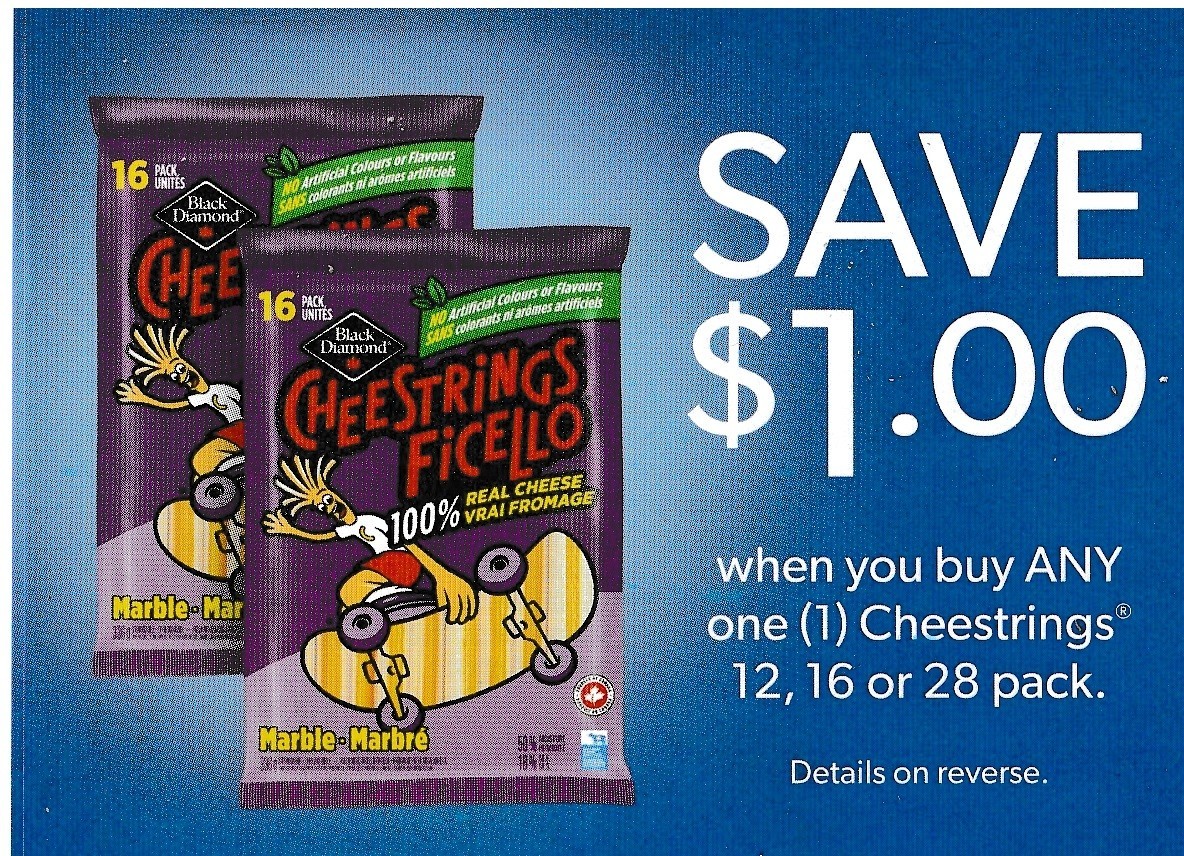 save on CHEESTRINGS $14 Mozzarella Marble Cheddar Pizza + bonus [Canada]
