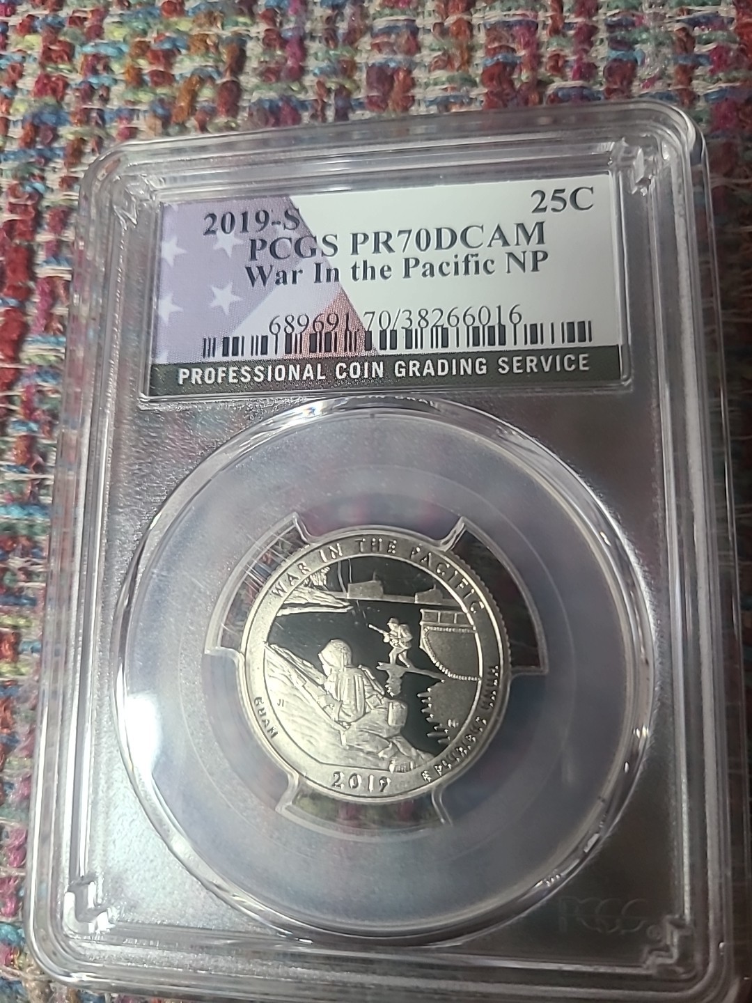 2019-S 25c Clad War in The Pacific NP PCGS PR70DCAM 