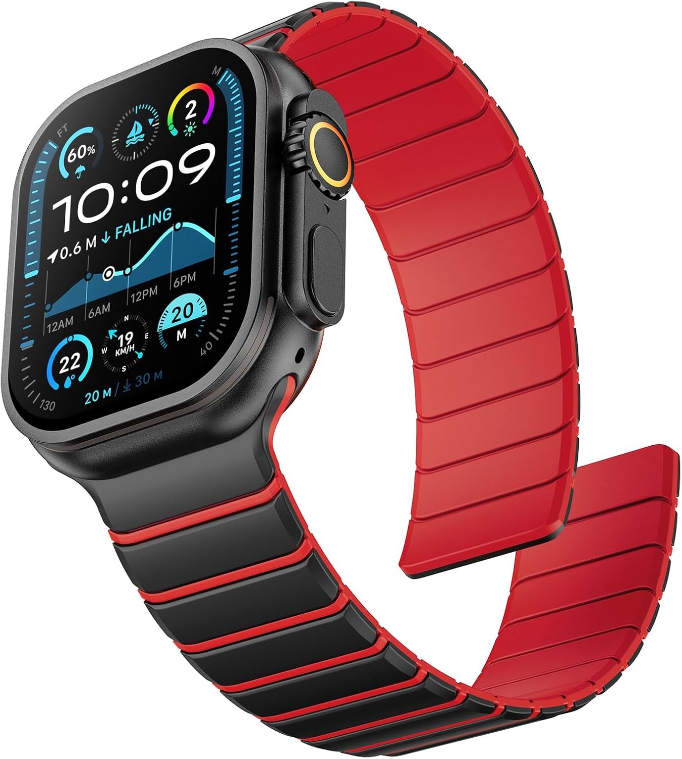 Soft Silicone Strap Compatible with Apple Watch Ultra 49mm, Series 11 46mm