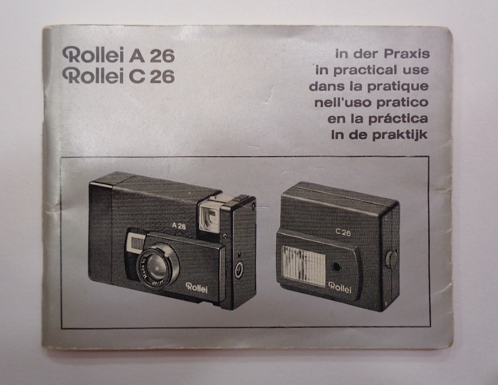 ROLLEI A26 C26 Camera Instruction Manual Book In 6 Languages ~ Genuine Vintage