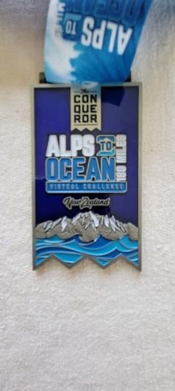 CONQUEROR CHALLENGE MEDAL -  ALPS TO OCEAN - VERY NICE !!