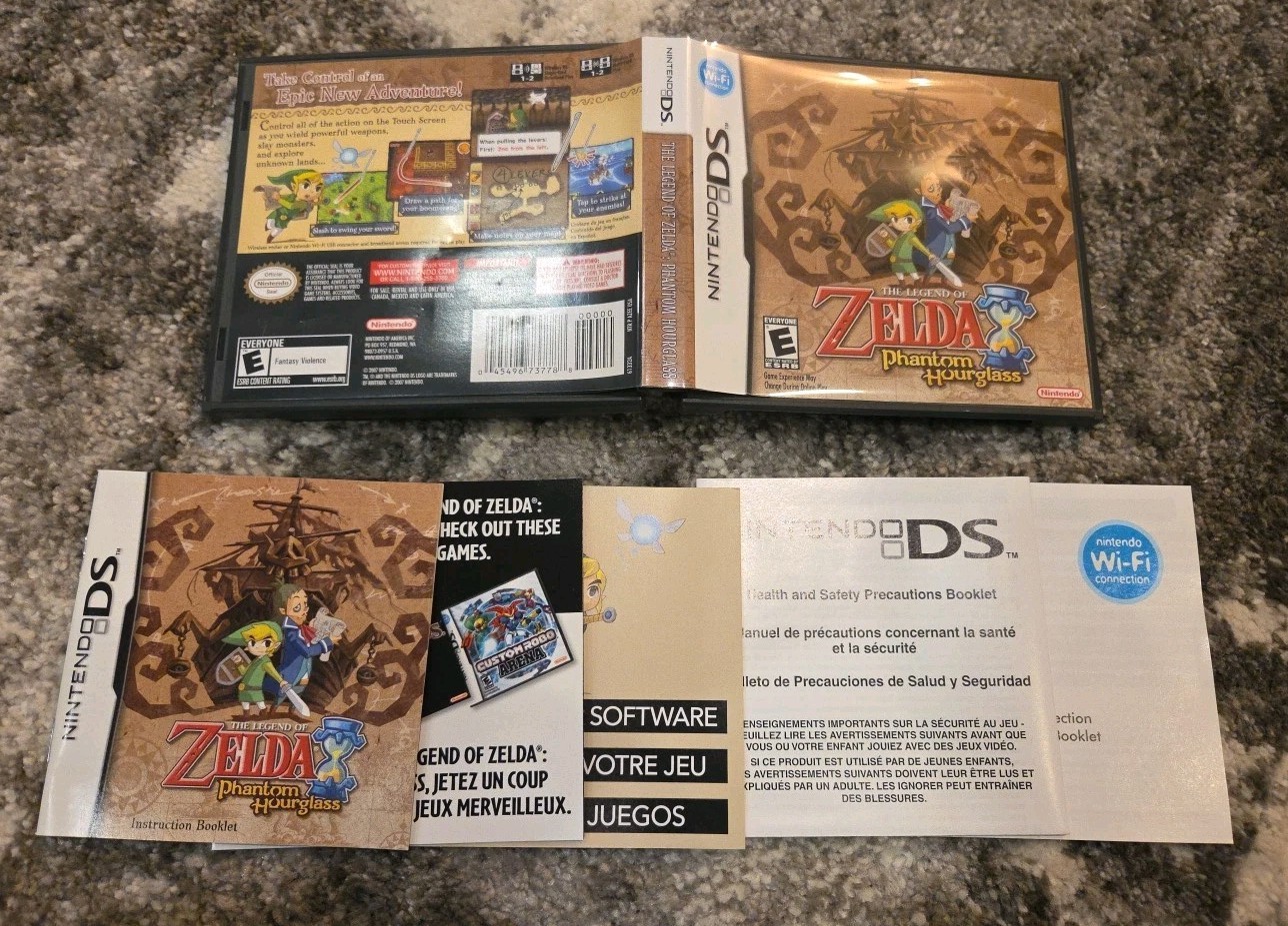 NO GAME Zelda Phantom Hourglass (Nintendo DS, 2007) Case & Manual Only NO GAME**
