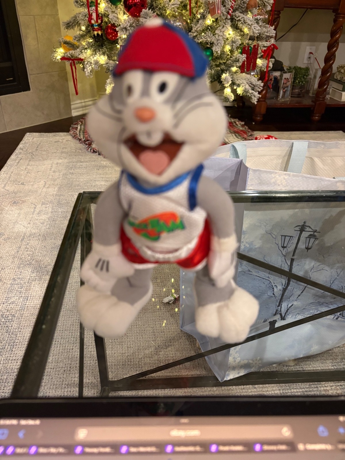 Vintage 1996 Space Jam Bugs Bunny Plush 9-10 Inches No Basketball