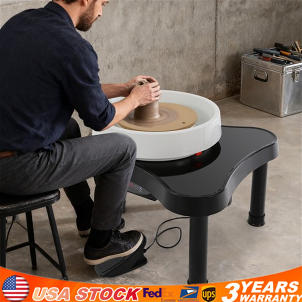 Pottery Wheel 12.6in Ceramic Wheel Machine 60-320 RPM Speed Adjustable