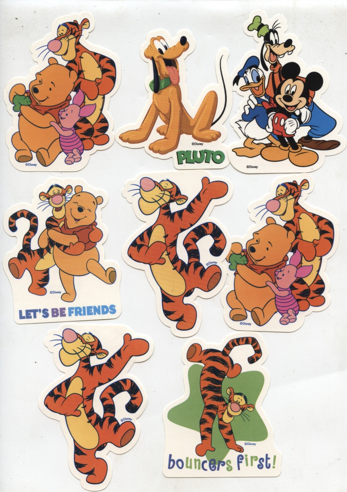 8 Old Vintage Vending Machine Stickers Sandylion Winne The Pooh Disney