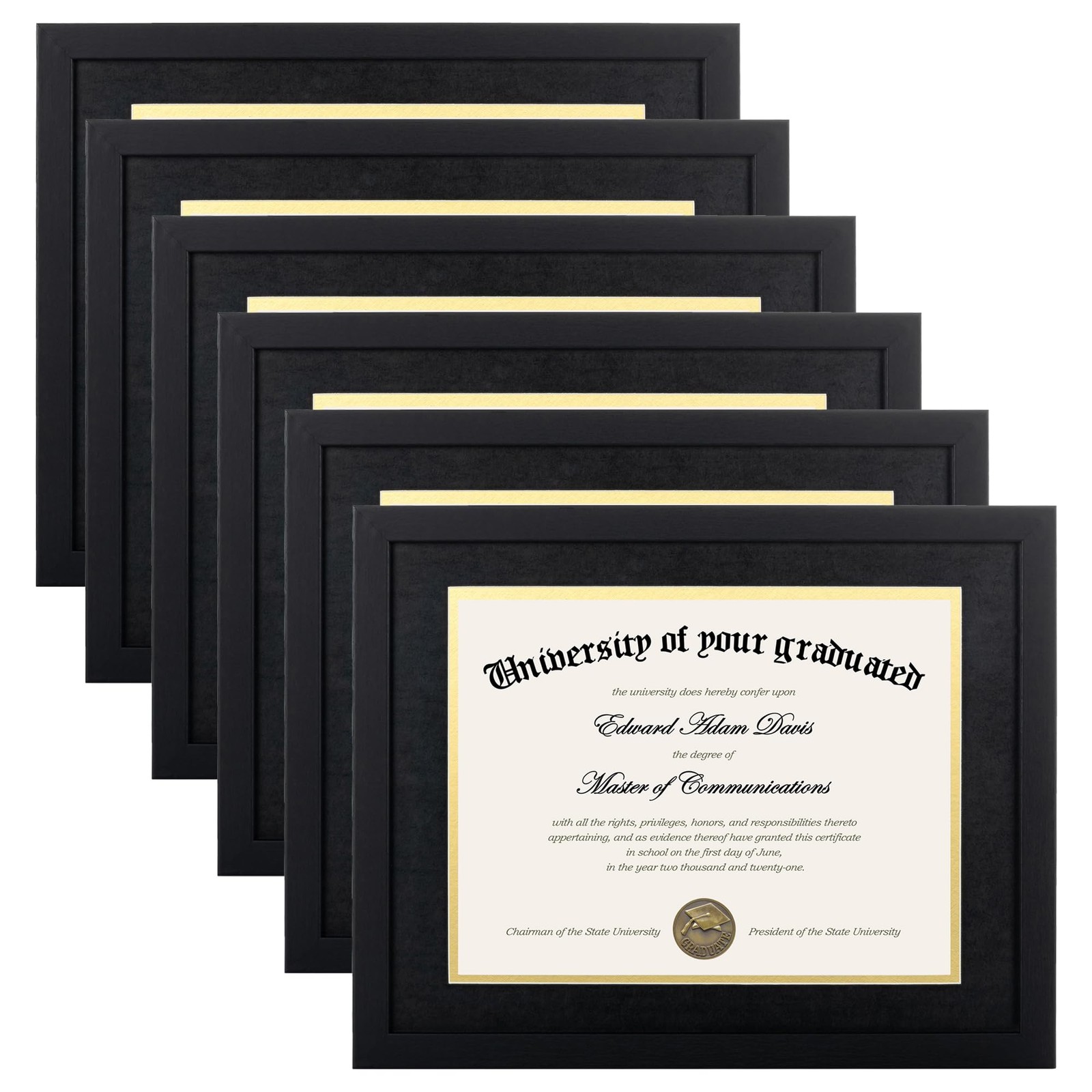 upsimples 11x14 Diploma Frame Certificate Degree Document 11x14, Black 