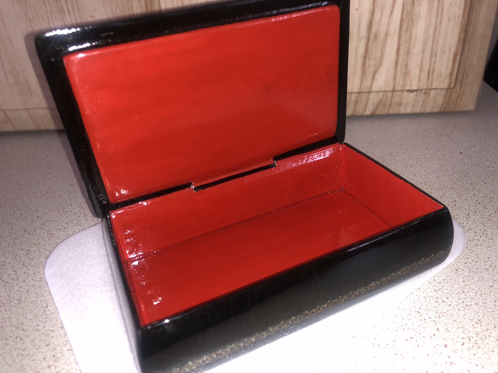 Fedoskino USSR(RARE 1950’s)Lacquer Wood HandPainted Box.Paleh Mstera ,,Morozko’’