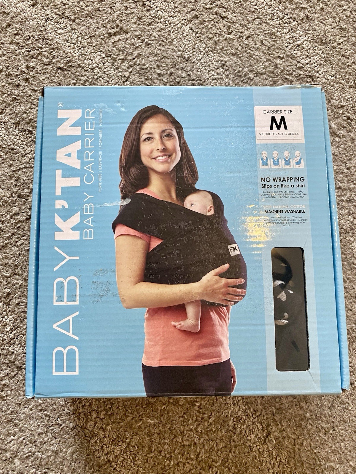 Baby K'tan Original Carrier Black Medium Carriers Slings Backpacks