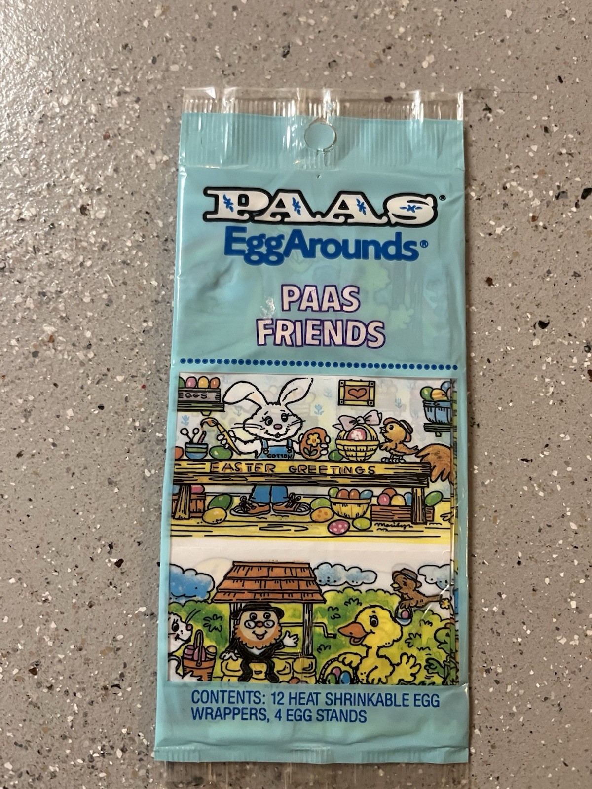 PAAS EggArounds Heat Shrinkable Egg Wrappers VTG  Easter Animal Friends 1989 NOS