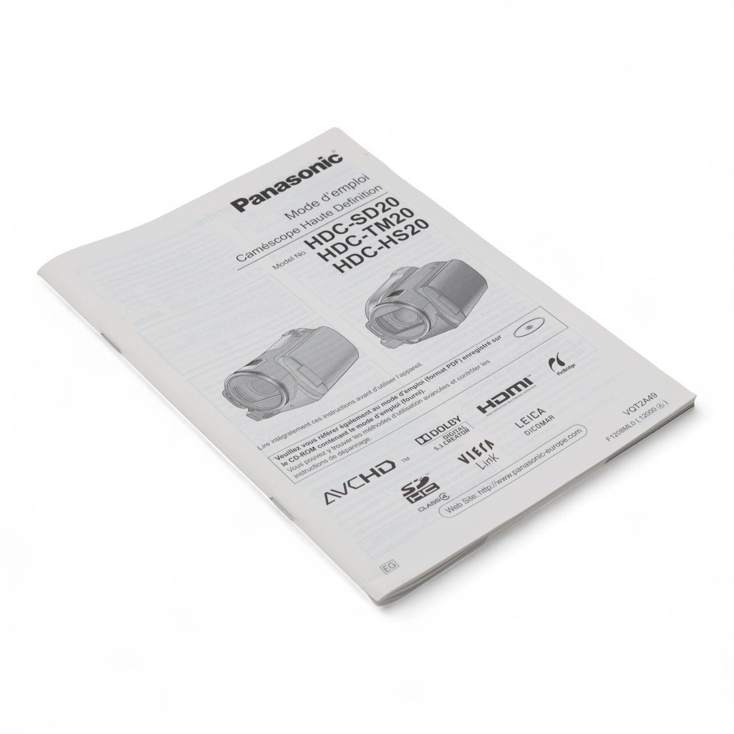 Panasonic Hdc SD20 Hdc TM20 Hdc HS20 Manual