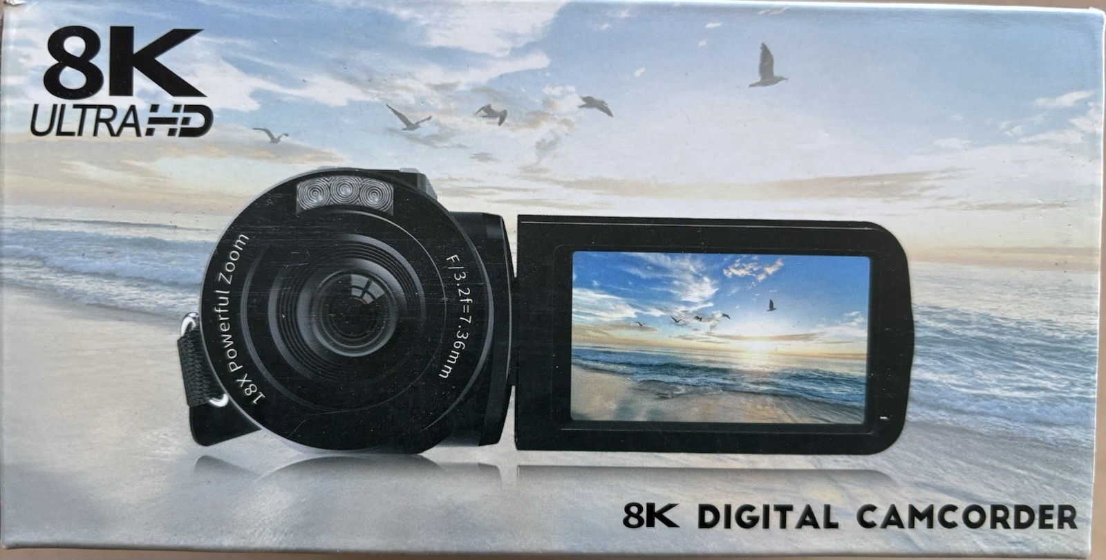 8K Video Camera 64MP Camcorder YouTube Vlogging Cameras 18X Digital Zoom. New