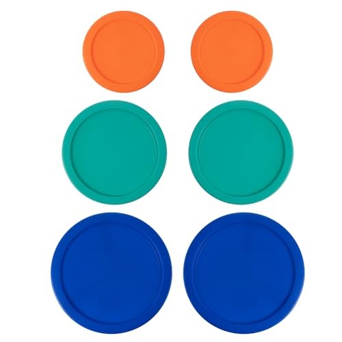 Replacement Lids for Pyrex Containers Round Glass Food Plastic - (2) 2 Bundle 1