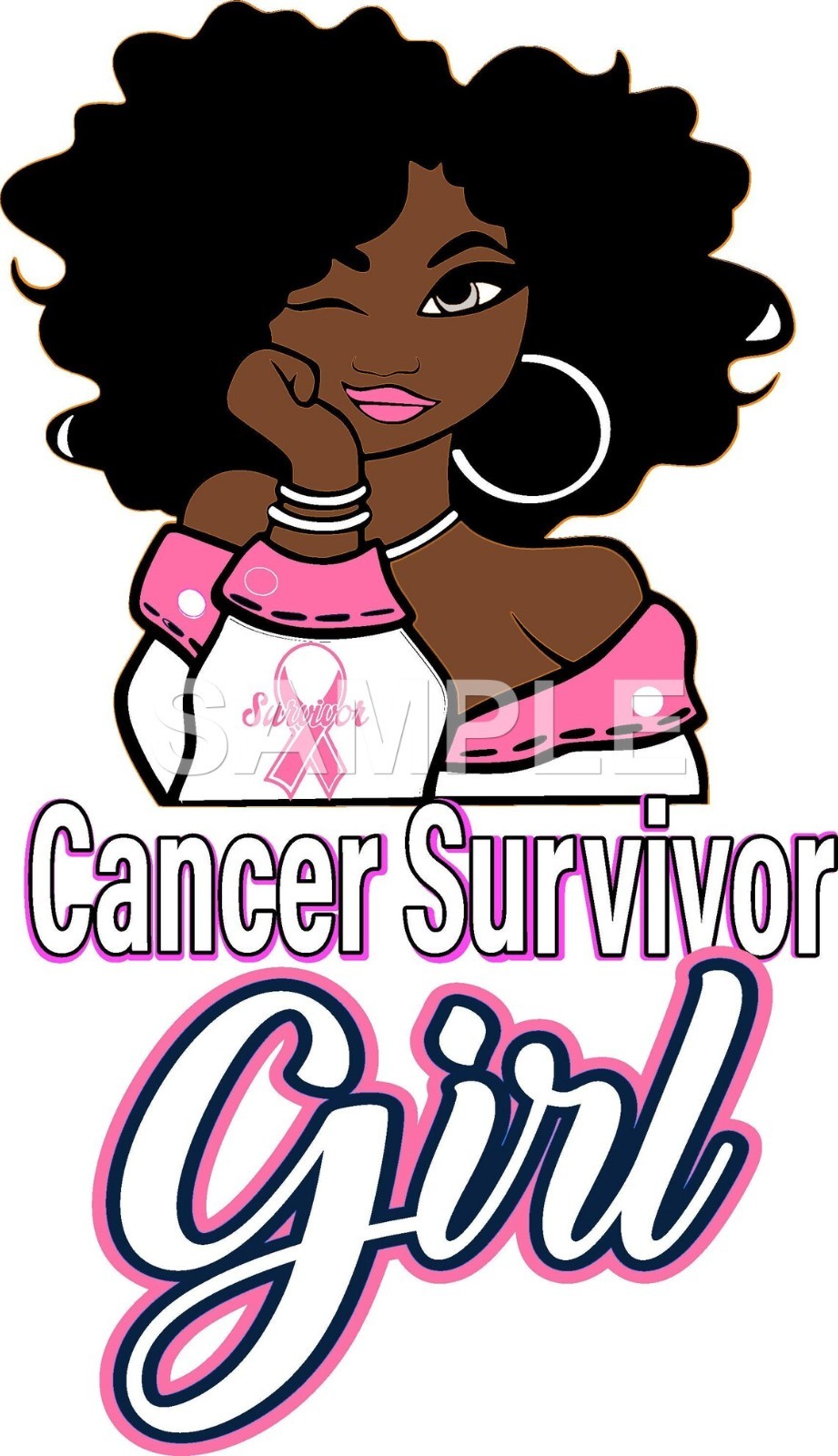 Breast Cancer  vinyl iron on transfer (SALE)