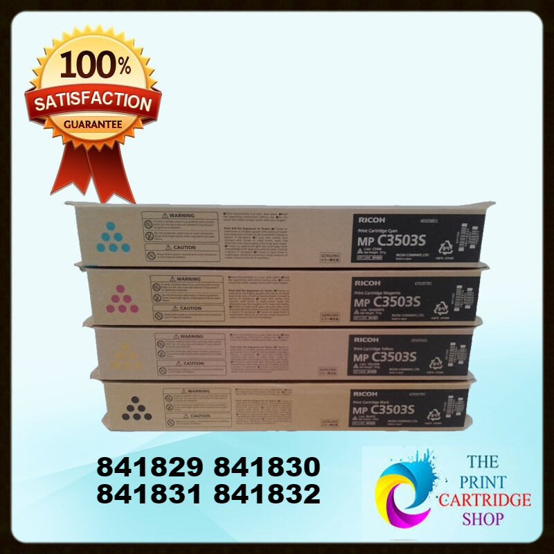 New & Genuine Ricoh 841829 841830 841831 841832 Full Toner Set CMYK MP C3503S